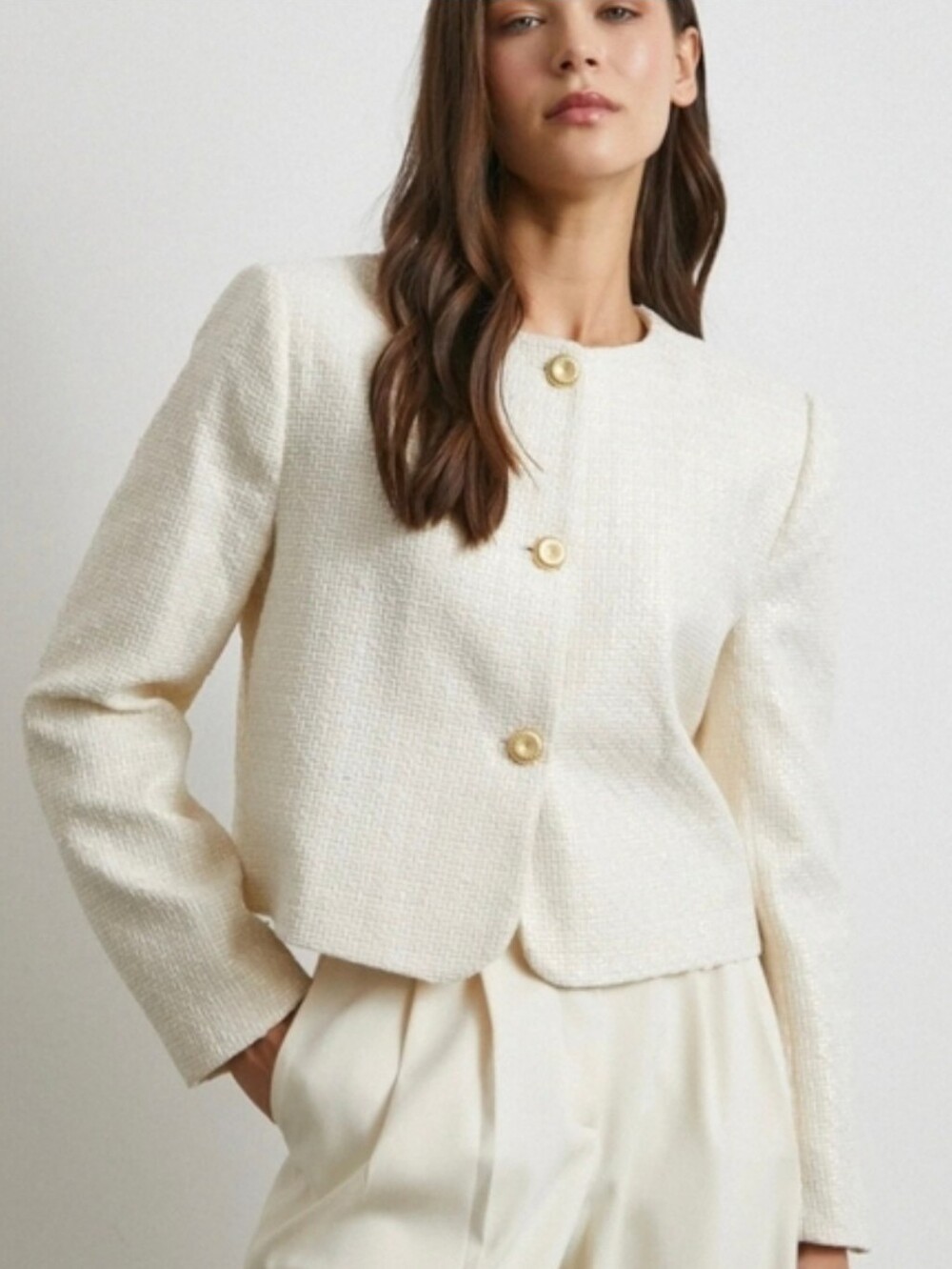 ZARA Textured Tweed Blazer Size XS